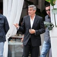 George Clooney on the set of a Mercedes Benz E300 L advert photos | Picture 78300